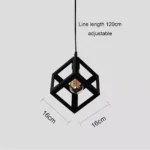 ⁦إنارة معلقة مفرد لون الشكل اسود تصميم عصري وفاخر⁩ - الصورة ⁦2⁩