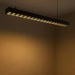 كشاف مسطرة عدسات طول 120 سم اسود لون الانارة اصفر 50 واط تصميم عصري للمكاتب والمطابخ – إضاءة ناعمة وموفرة للطاقة توفل