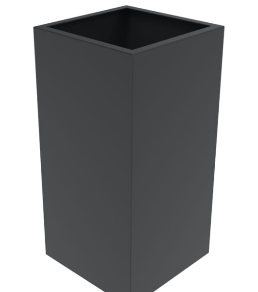 Square Double Layer Dustbin – Black Gold with Cap