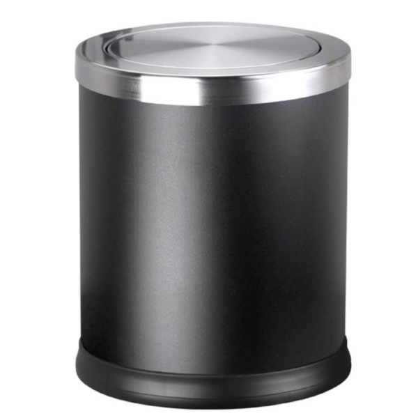 Ground Ash Barrel – Black with Stainless Steel