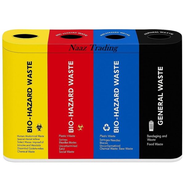 Pedal Rectangle Sorting Dustbin – 120L