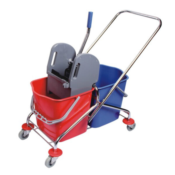 Dual Bucket Wringer Trolley 34L