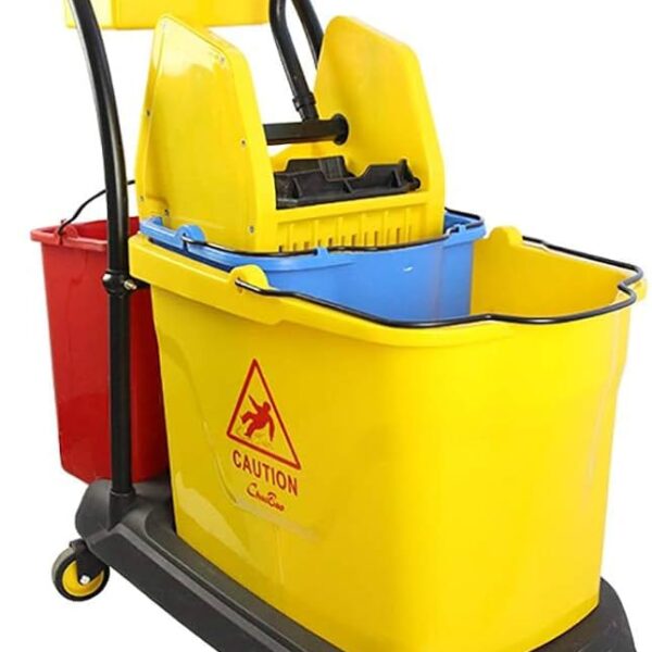 Dual Bucket Wringer Trolley Down Press 85L