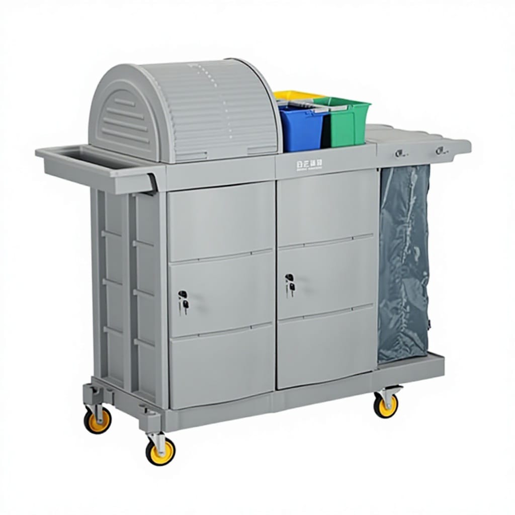 WhatsApp Image 2026-08-10 at 11.18.21 PM (4) Multifunctional Cleaning Cart (Grey Colour) - الصورة 1